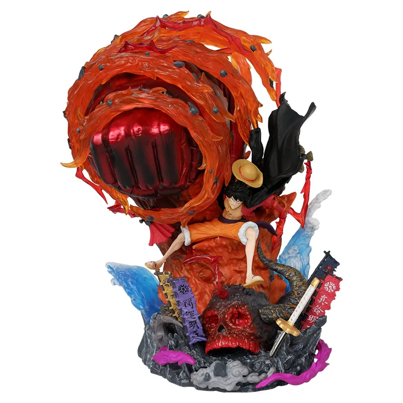 

23 см цельный экшн-фигурки Gk Luffy Фигурка Статуя большой кулак Луффи фигурка аниме Люминесцентная Модель Коллекционная кукла