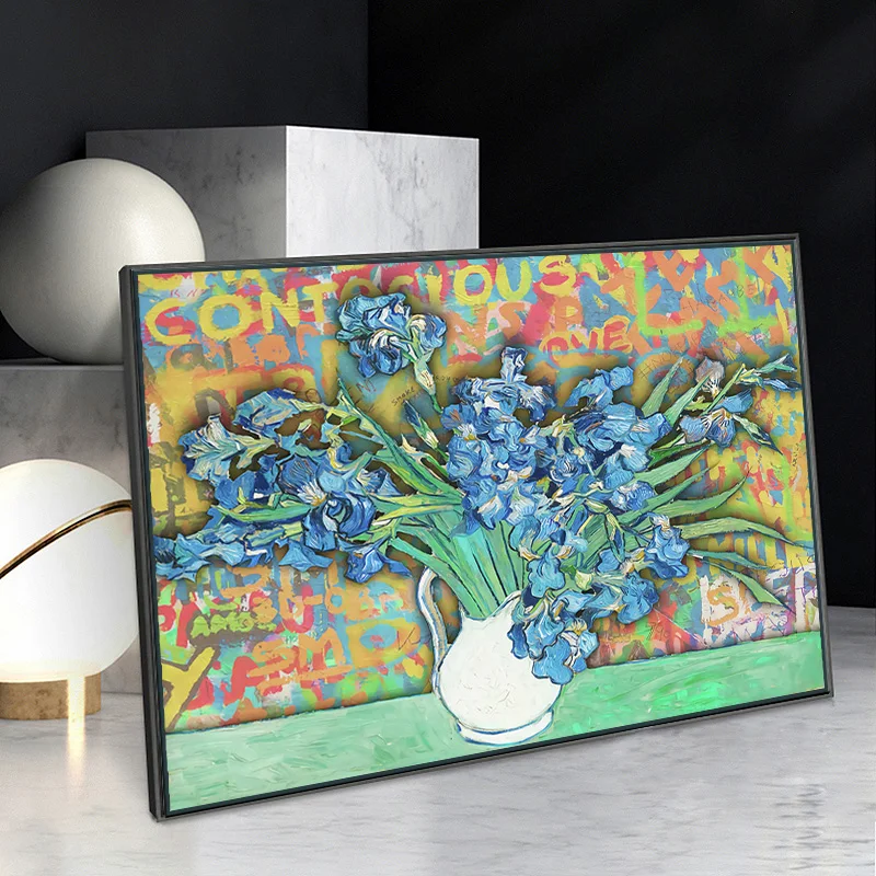 

Abstract Graffitti Potted Plant Canvas Posters and Prints Pop Street Art Nordic Modern Painting Wall Art Picture Gallery Decor