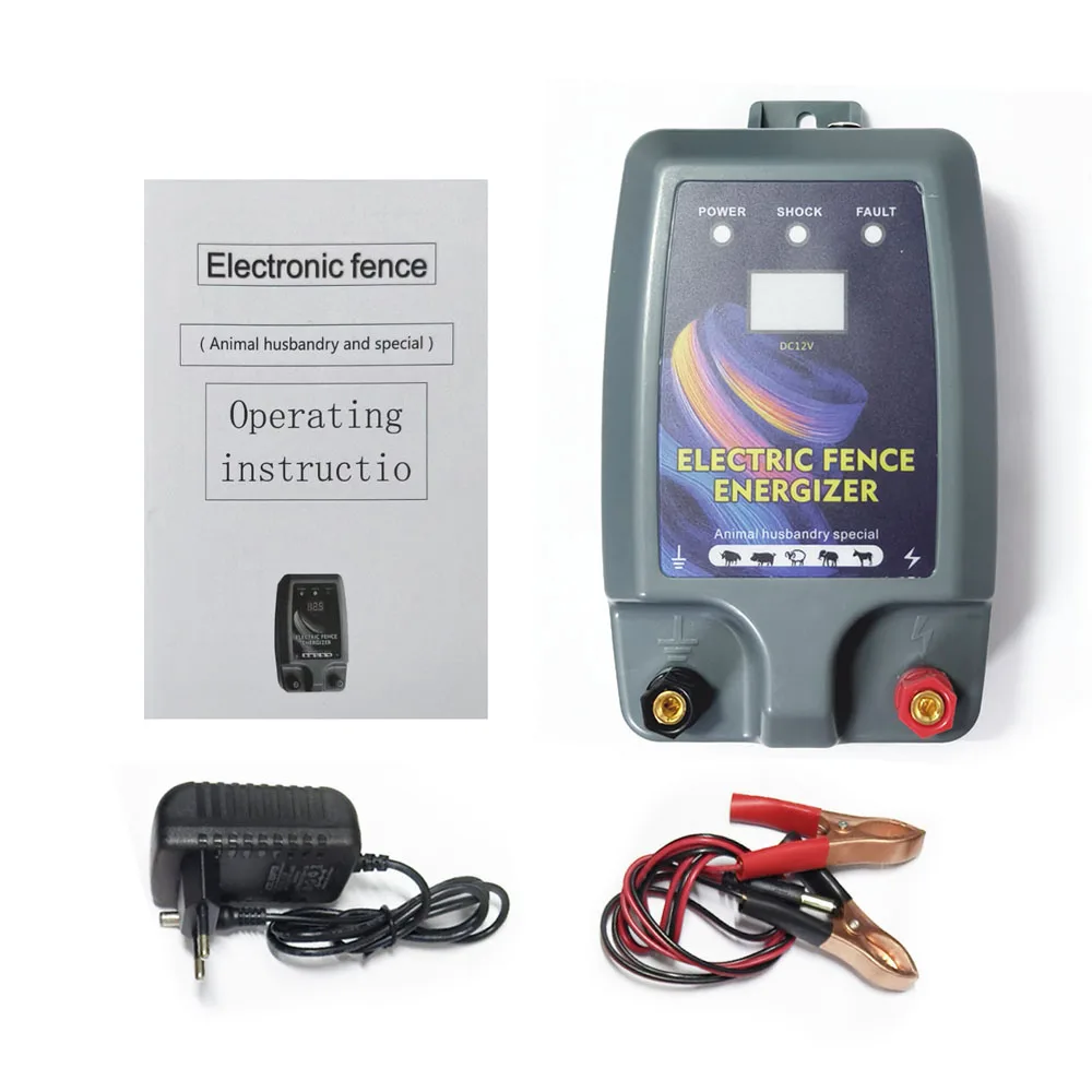 10KMElectronicPulseFence12VEnergizerControllerforAnimalsDogs