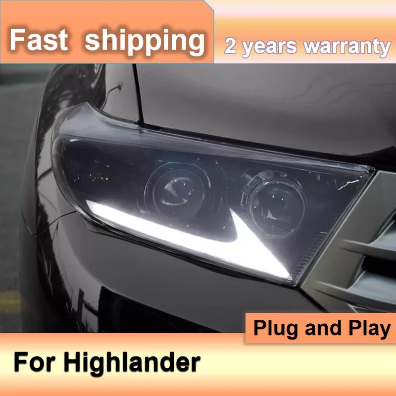 

Car Accessories for Toyota Highlander Head Lights 2012-2014 Highlander Headlight DRL Turn Signal High Beam Projector Lens
