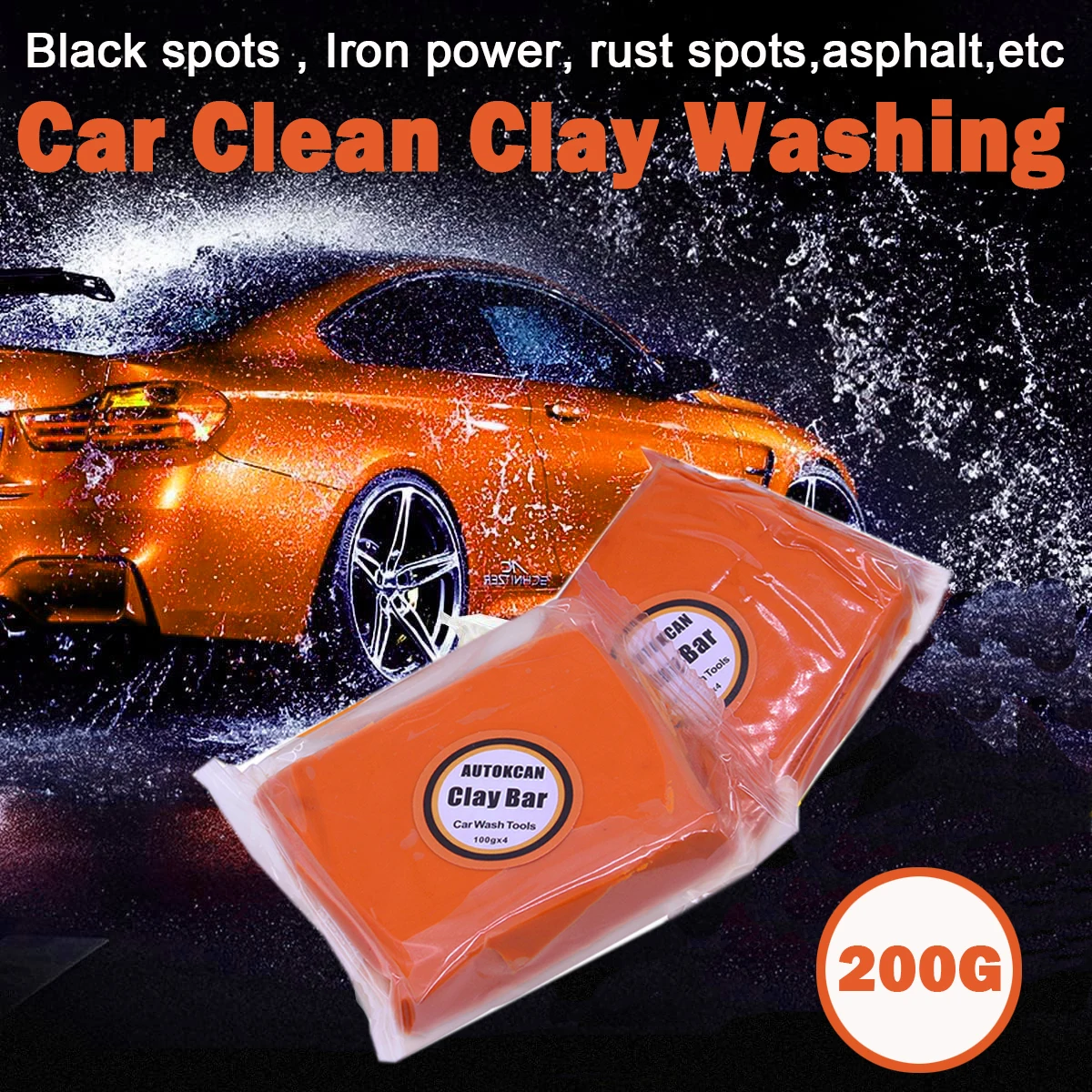 200g Car Washing Mud Magic Clean Clay Bar Magic Car Detailing Clay Detailing Care Auto Paint Maintenance Fine Medium Heavy Grade car cleaning tool car cleaning clay bar cleaning magic mud car detailing cleaner