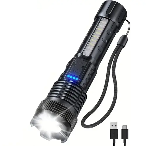 High Power Led Flashlights Very Strong Tactical Torch 6 Modes Rechargeable Camping Fishing Emergency Zoom Lantern - Image 8