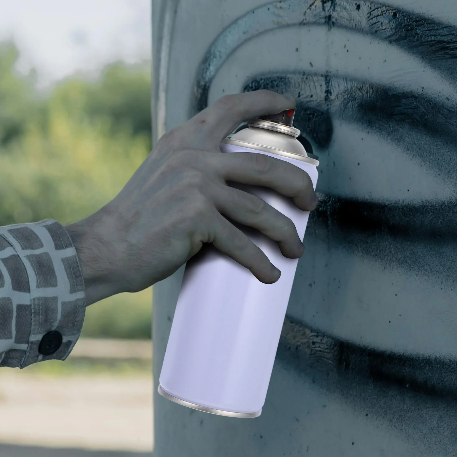 Tinplate Aerosol Can for Paint Touch up Bottles with Brush Empty DIY Spray Graffiti Gas Nozzle Cans