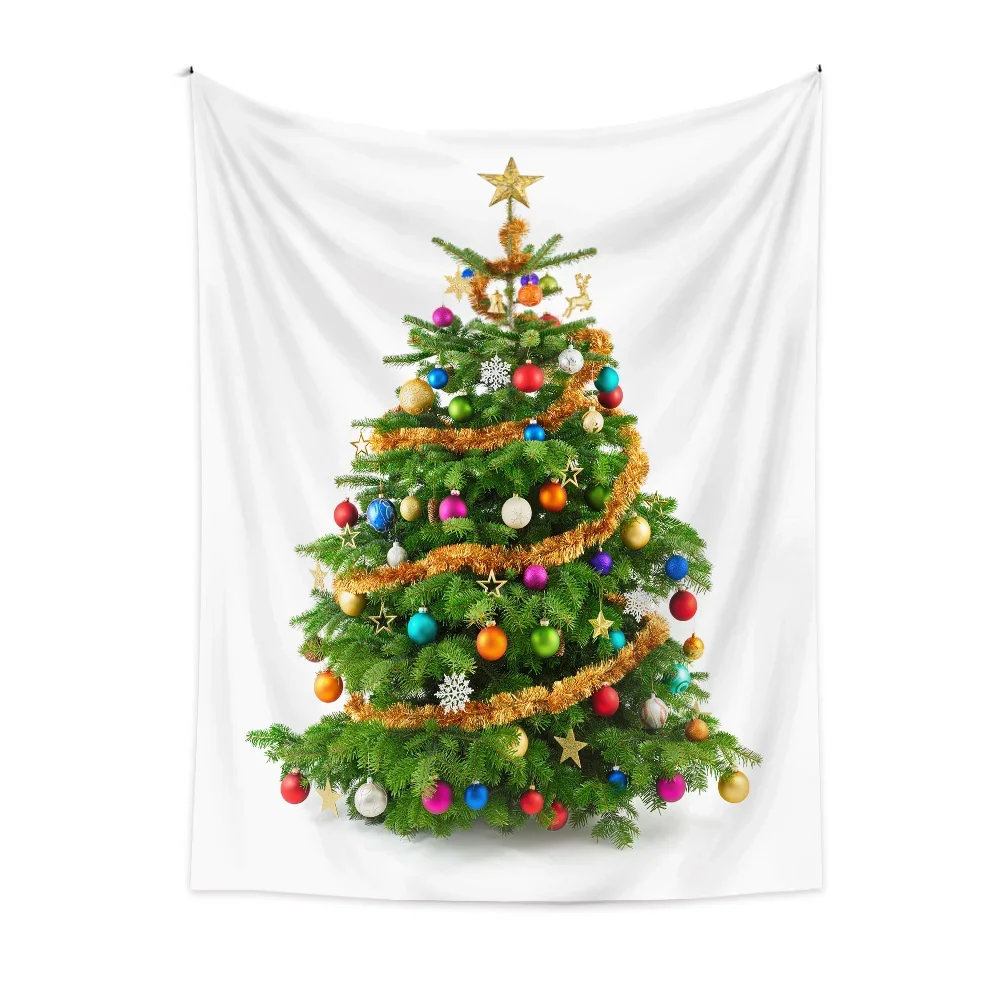 Christmas Tree Tapestry Wall Tapestry Bohemian Decorative Mattress Bedroom Home Decoration New Year Party