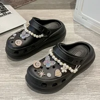 Women Clogs 2025 New Arrival Soft EVA Thick Platform Slippers Comfortable Garden Shoes Exquisite Fashion Girls Beach Sandals 2