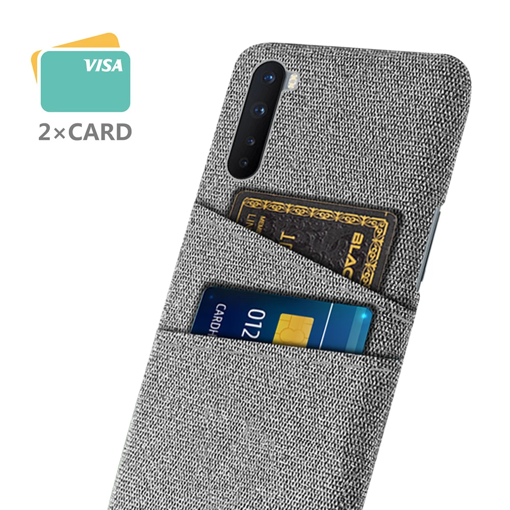 Oneplus Nord Case Luxury Fabric Dual Card Phone Cover For One Plus Nord Funda Oneplus Nord 1 + Nord Coque Ac2001 Ac2003 6.44"