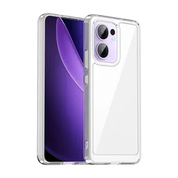 Shockproof TPU+PC Transparent Back Hard Case - Pc + tpu (Transparent)