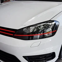 5Pcs Car Front Hood Grille Reflective Sticker Stripe for VW Golf 6 7 Tiguan Polo GTI Auto Exterior Styling Decoration Trim Decal 4