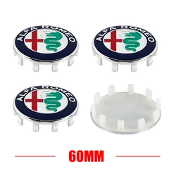 4PCS 60mm Wheel Hub Center Caps Hub Covers - Alfa Romeo (60mm Blue - A)