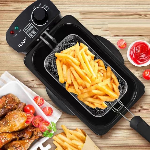 Friteuse électrique avec huile, ustensile de cuisine pour la cuisson des  frites et du poulet - AliExpress