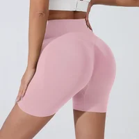 Peach Hip Lifting Sports Shorts Women High Waist Belly Slimming Running Training Quick-drying Trousers Tight Three-point Shorts - Image 4