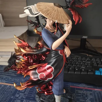 30CM Anime NARUTO Uchiha Itachi Susanoo Flame Battle Form Statue Resin Standing Action Figure Model Family Ornaments Toys Gift