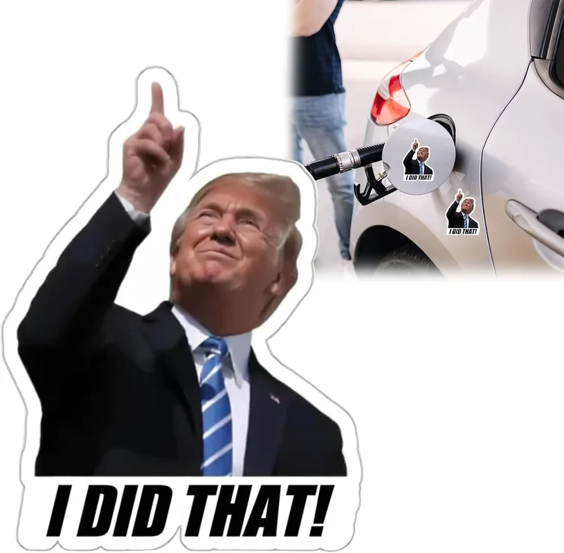 100PCS Trump I Did That Stickers Waterproof Gas Pump Stickers Decals Funny Trump for Cars Bumpers Laptops Home Decor