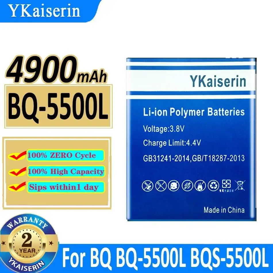 Batteria del telefono cellulare per BQ BQ-5500L Bqs-5500L ad alte prestazioni 4900Mah