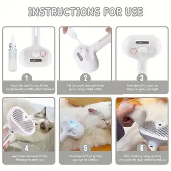 3-in-1 Pet Grooming Steam Comb 4