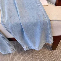 plus Size Women's Cropped Wide-Legged Jeans Summer High Waist Slimming Loose Fashion VersatileFashion Pants3393 - Image 3