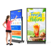 Hushida 43 49 55 75 85 Inch 2K 4K Full HD Wifi Media Lcd Advertising M onitor Touch Screen  Floor Standing Digital Signage 1