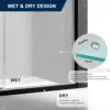 Frameless Sliding Shower Door 60"" W X 74"" H, 5/16"" Tempered Glass Shower Door W/Seal Strip Parts, Handle & Stainless Steel 6