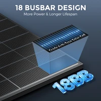 Panneau solaire bifacial RVPOZWER 400W, cellules mono de type N 18BB, rendement élevé de 24,5% pour toit de maison, appartement, balcon, camping hors réseau, extérieur, 200W, 2 pièces 2