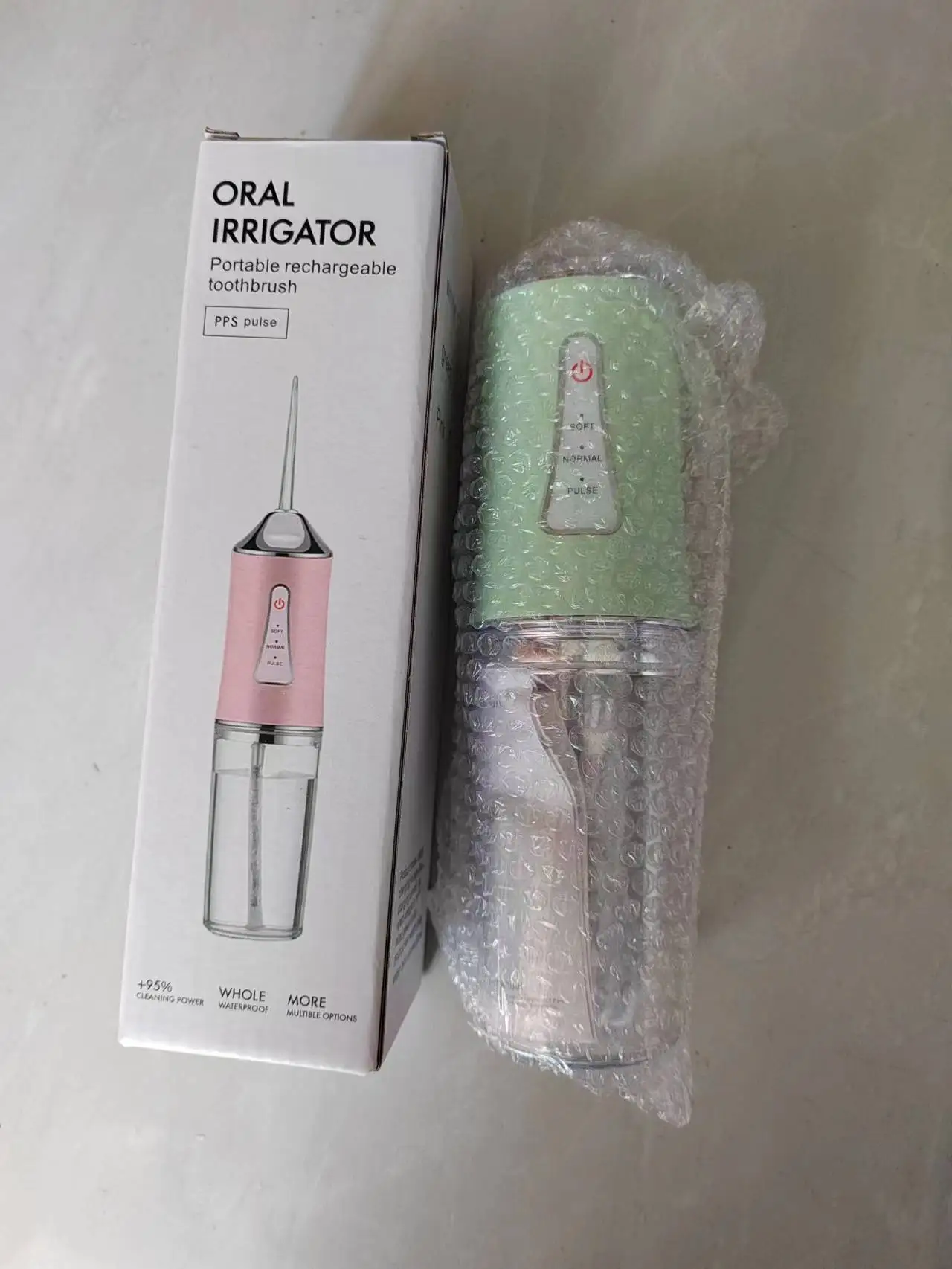 Description Picture 6 of itemOral Irrigator Portable Dental Water Flosser USB Rechargeable Water Jet Floss Tooth Pick 4 Jet Tip 220ml 3 Modes IPX7 1400rpm