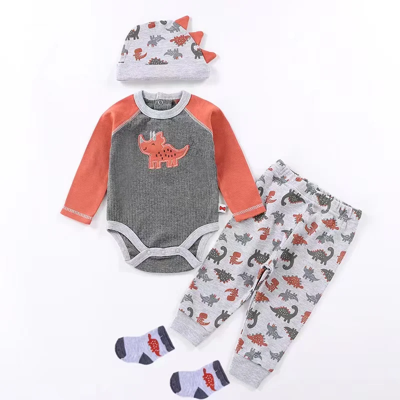 Newborn Boy and Girl Clothes Set 0-3 Months New born Hospital Stuff Outfit Gift Bodysuit Pants Socks Hat Fashion Free Shipping