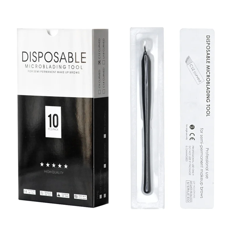 

Ручки одноразовые с лезвиями для перманентного макияжа, 10 шт.