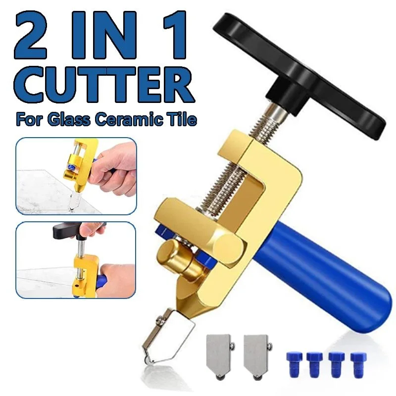 2in1ProfessionalGlassCutterSetGlassCuttingToolDiyTile