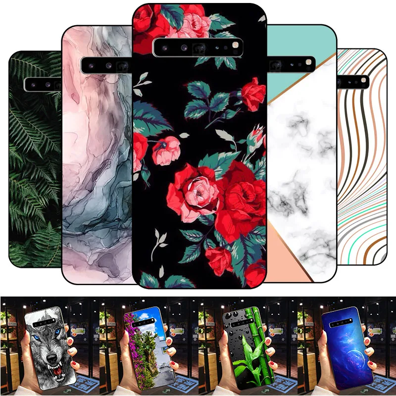 Custodia In Silicone Per Samsung Galaxy S10 5G Sm-G977B 6.7 "Custodie Custodia In Tpu Carino Per Samsung S10 5G Cover Posteriore Fundas Bags
