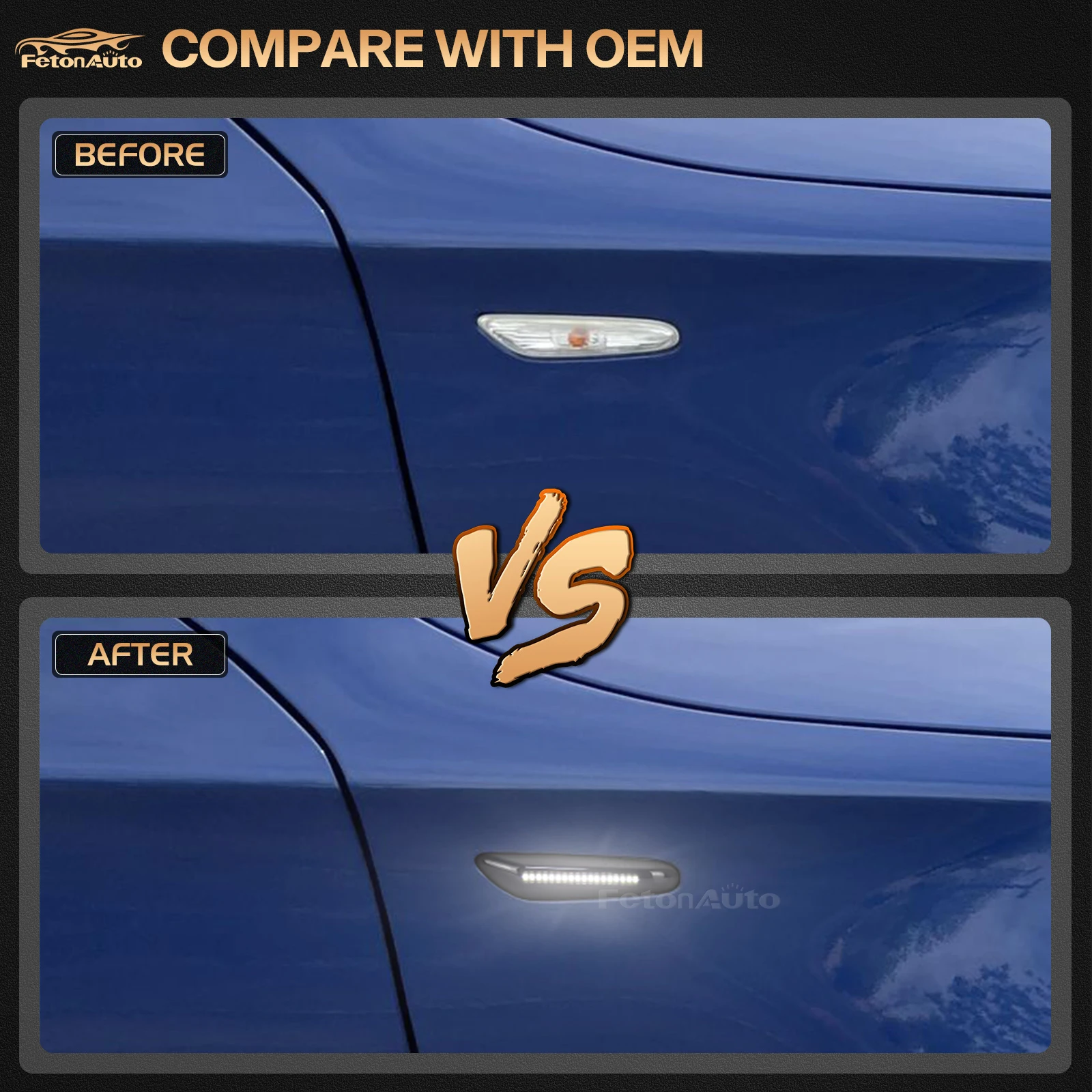 다이내믹 점멸기 방향 지시등 사이드 마커 조명, 흐르는 물, BMW E90 E91 E92 E93 E60 E87 E82 E61 E46 LED 조명, 2 개