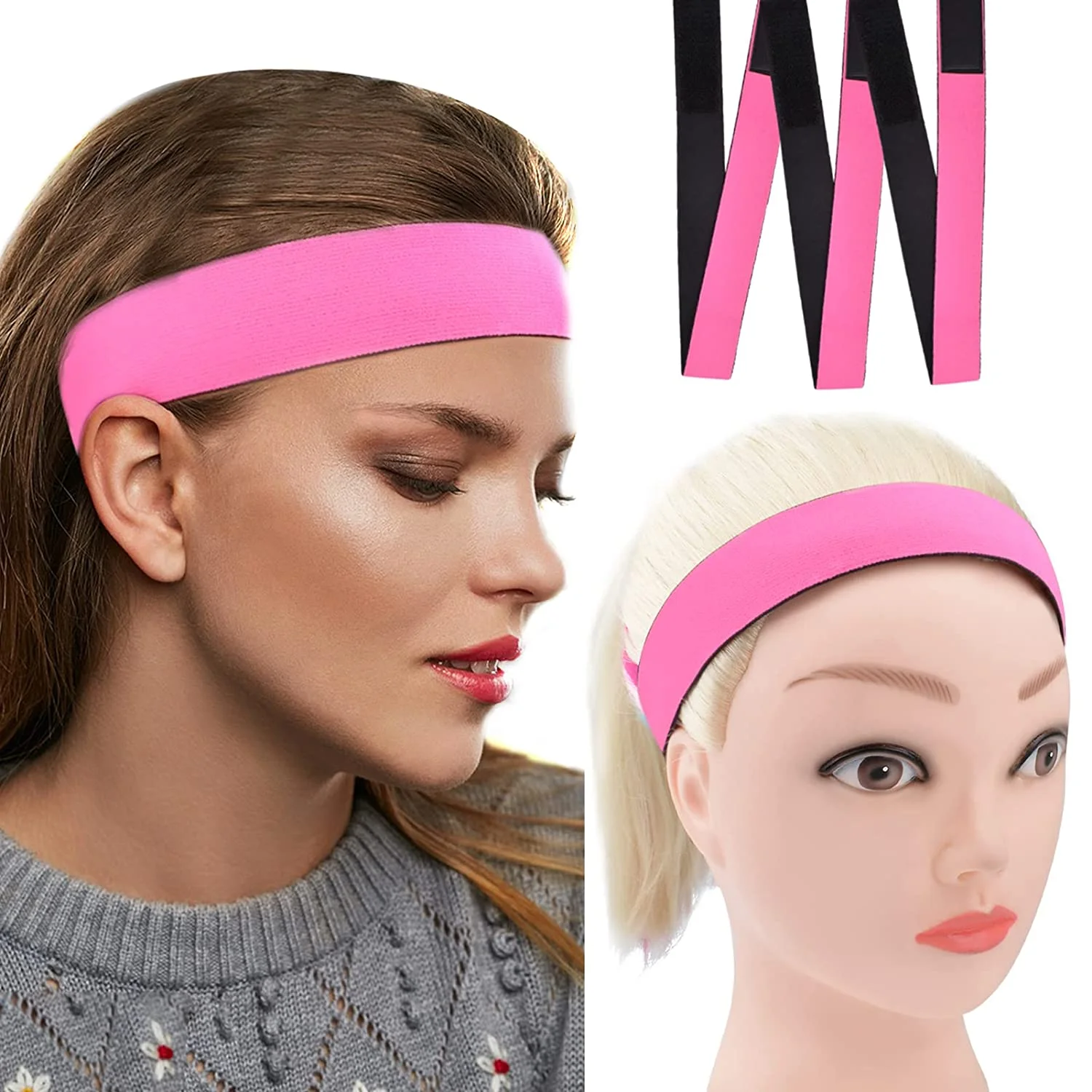 

Эластичные ленты для париков, лента для детских волос с плавными краями, лента для хранения париков на месте, лента для обертывания на сетке спереди для женщин