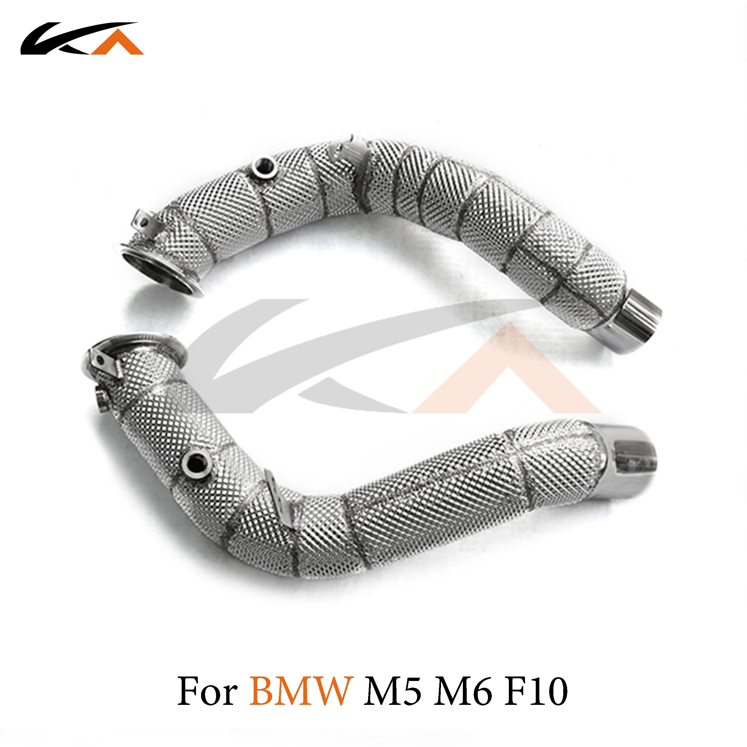 KA 튜닝 다운파이프 배기 스테인리스 스틸 헤더, BMW M5 M6 F10 F06 성능 자동차 부품, 열 차폐 촉매