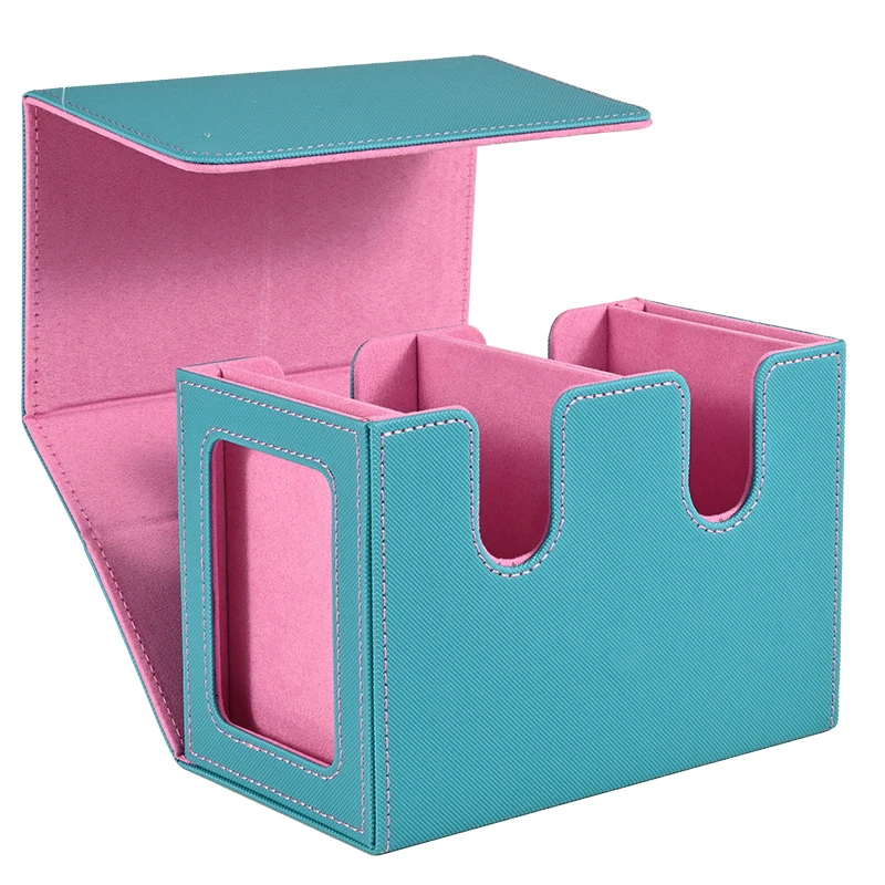 Deluxe Twin Card Deck Box with Dual Commander Display, Holds 140+ Sleeved Cards