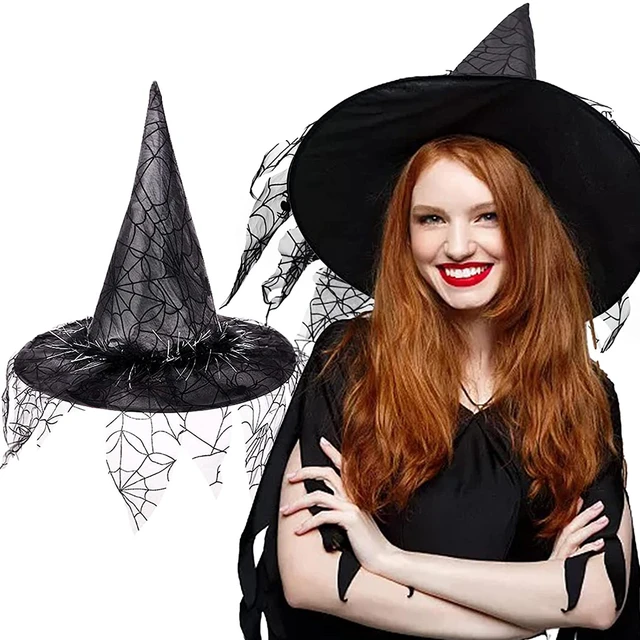 Chapeau de Sorcière d'Halloween Unisexe pour Adulte et Enfant, Accessoires  de Costume de Cosplay, Décorations, Casquettes de Magicien Noires, 5 Pièces  - AliExpress