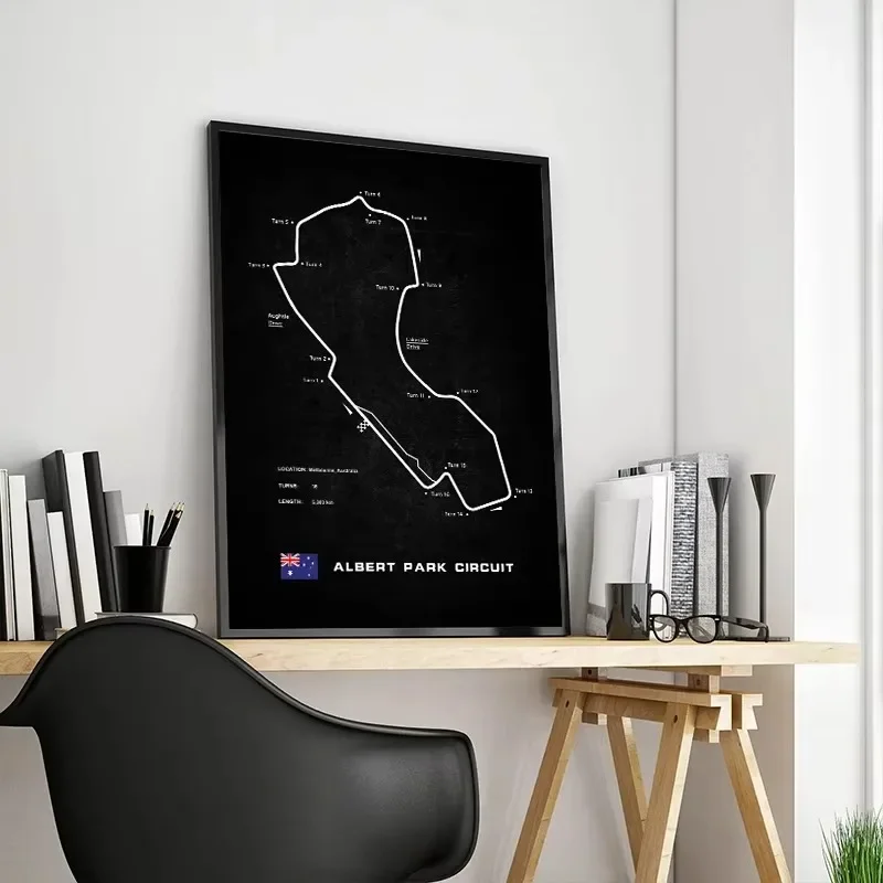 Modern World Racing Circuits Poster Prints Nurburgring Sarthe Nordschleife Canvas Painting Wall Art Picture Room Garage Decor