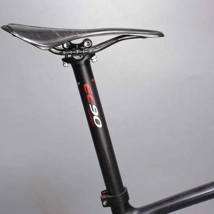 Tige De Selle Carbone 3K Pour VTT/route – 27,2 / 30,8 / 31,6 Mm – Longueur 350/400 Mm