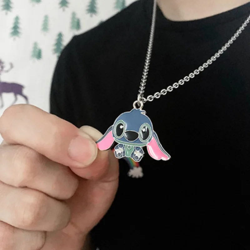 Collier stitch figurine souillon pendentif argenté kawaii cadeau mode  tendence lilo anniversaire - Cdiscount Bagagerie - Maroquinerie