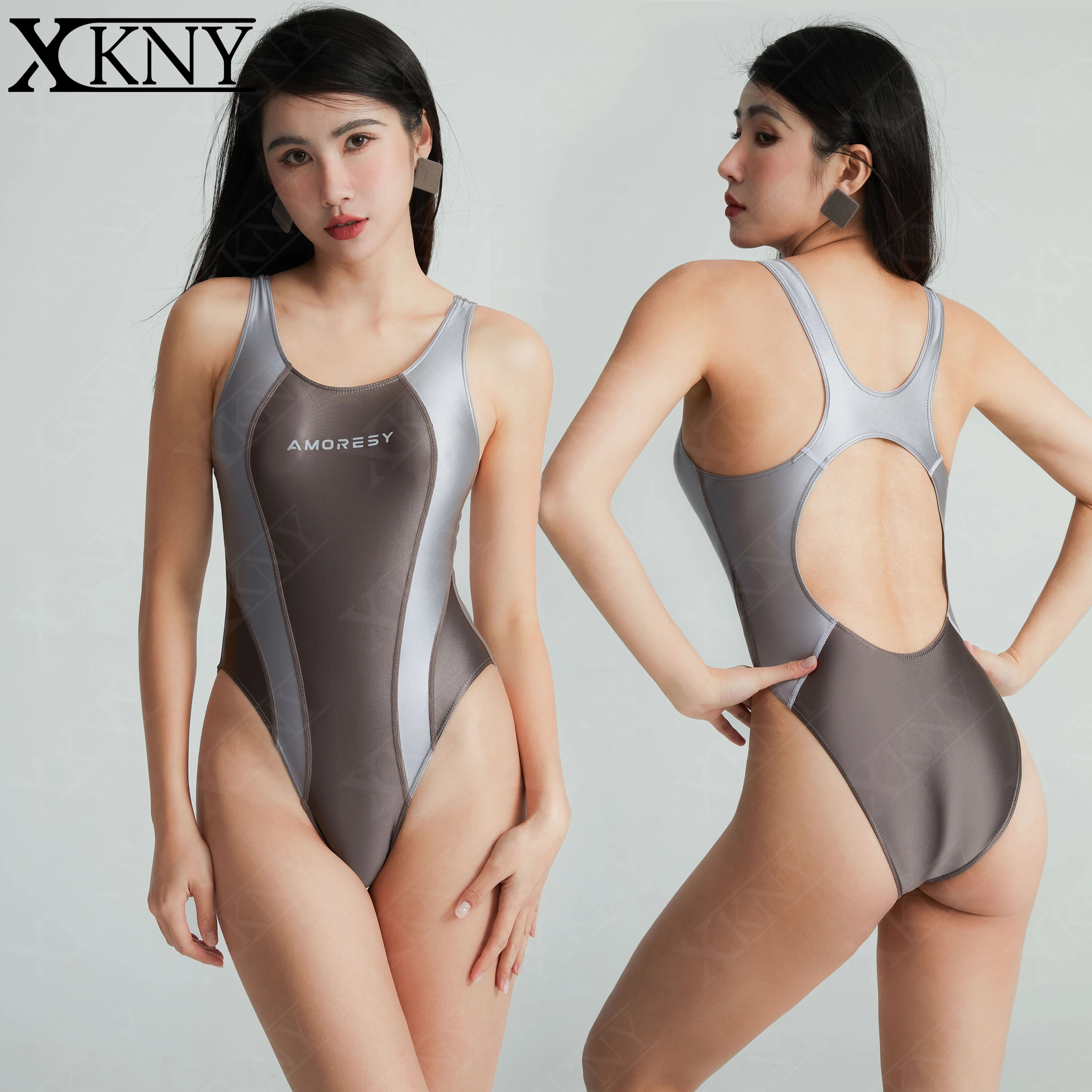 

Сатиновый глянцевый купальник XCKNY, сексуальный глянцевый жирный облегающий эластичный сплошной купальник, горячая Распродажа, весенний купальник swimsui