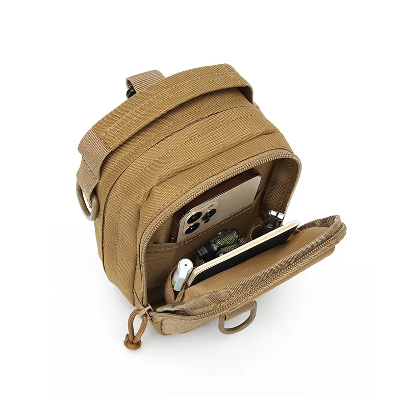 Oblique Straddle Portable One Shoulder Oxford Cloth Men's Small Bag Multi Functional Portable Waistpack 6