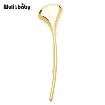 Wuli&baby Elegant Ginkgo Leaf Brooches For Women Unisex 2-color Metal Minimalist Plants Party Office Brooch Pins Gifts 1