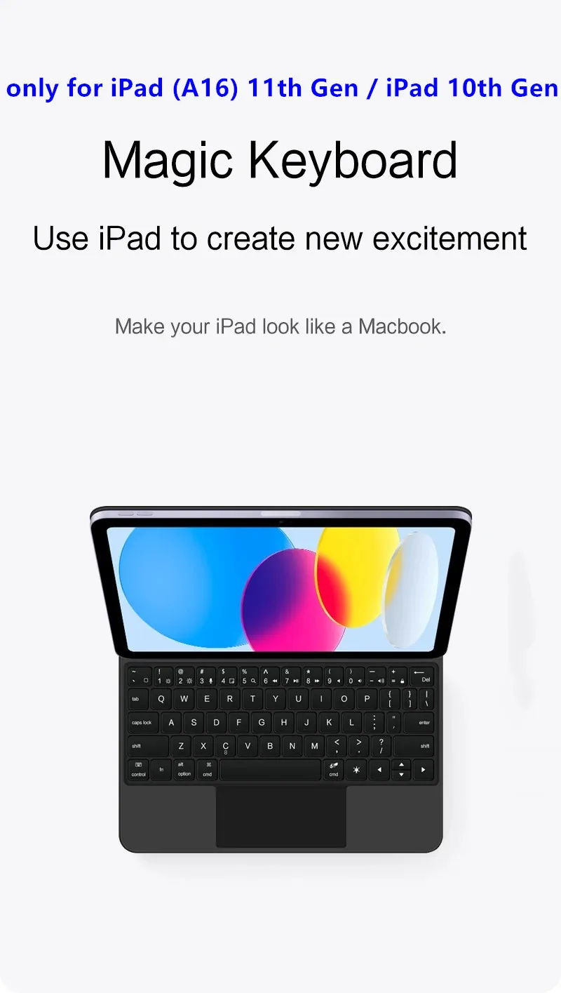 Magic Keyboard for iPad 11th 10th Generation Case 2025 iPad A16 11th 11" A3354 A3355 A3356 A2696 Smart Magnetic Book Cover Folio 10 Sa6d4536efc82496996ddfaa3dffd805c3
