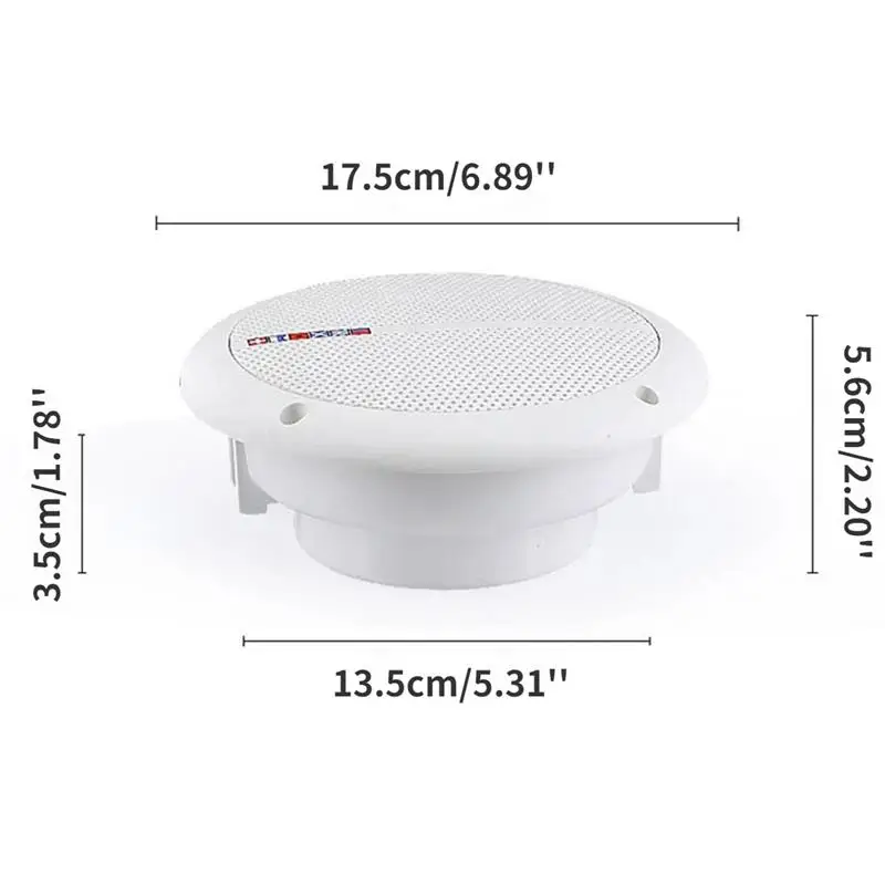 7 Inch 2-Way Outdoor Waterproof Ceiling Speakers 60W Household Bathroom Car Boat Yacht Home Full Frequency Audio Speakers A Pair wall ceiling speaker marine speakers