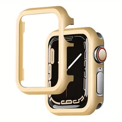 Premium Aluminium Alloy Protective Metal Watch Case - Sleek Bumper Frame Cover for Series 10 42MM (Golden)