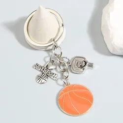 Enamel Basketball Hoop Sports Keychain - Handmade Jewelry Gift (E4813)