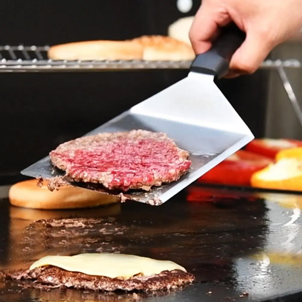 Multifunctional Burger Flipper Burger Press for Grill Marks Stainless Steel Bbq Tool Set Press Grill Spatula for Griddle