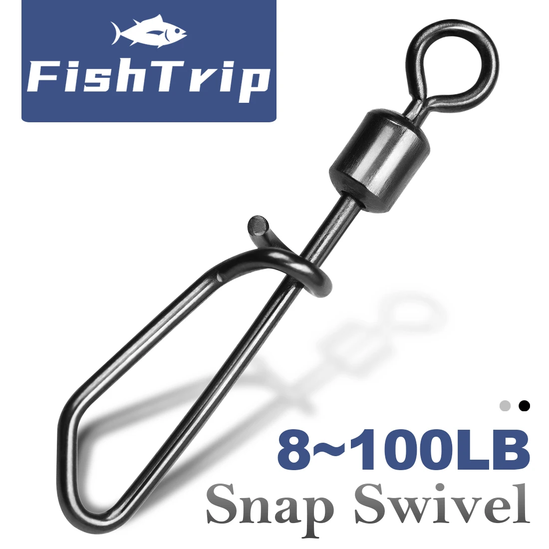Pack De 10 à 20 émerillons Snap Pivotants Lourds - Acier Inox - Pêche En Mer