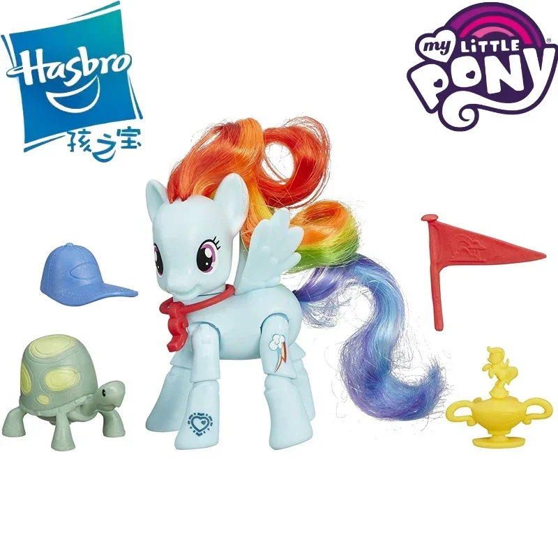 Hasbro Anime  My Little Pony Fluttershy Applejack Rainbow Dash Movable Joint Figures Model Doll Toys Collection Decoration Gifts images - 6