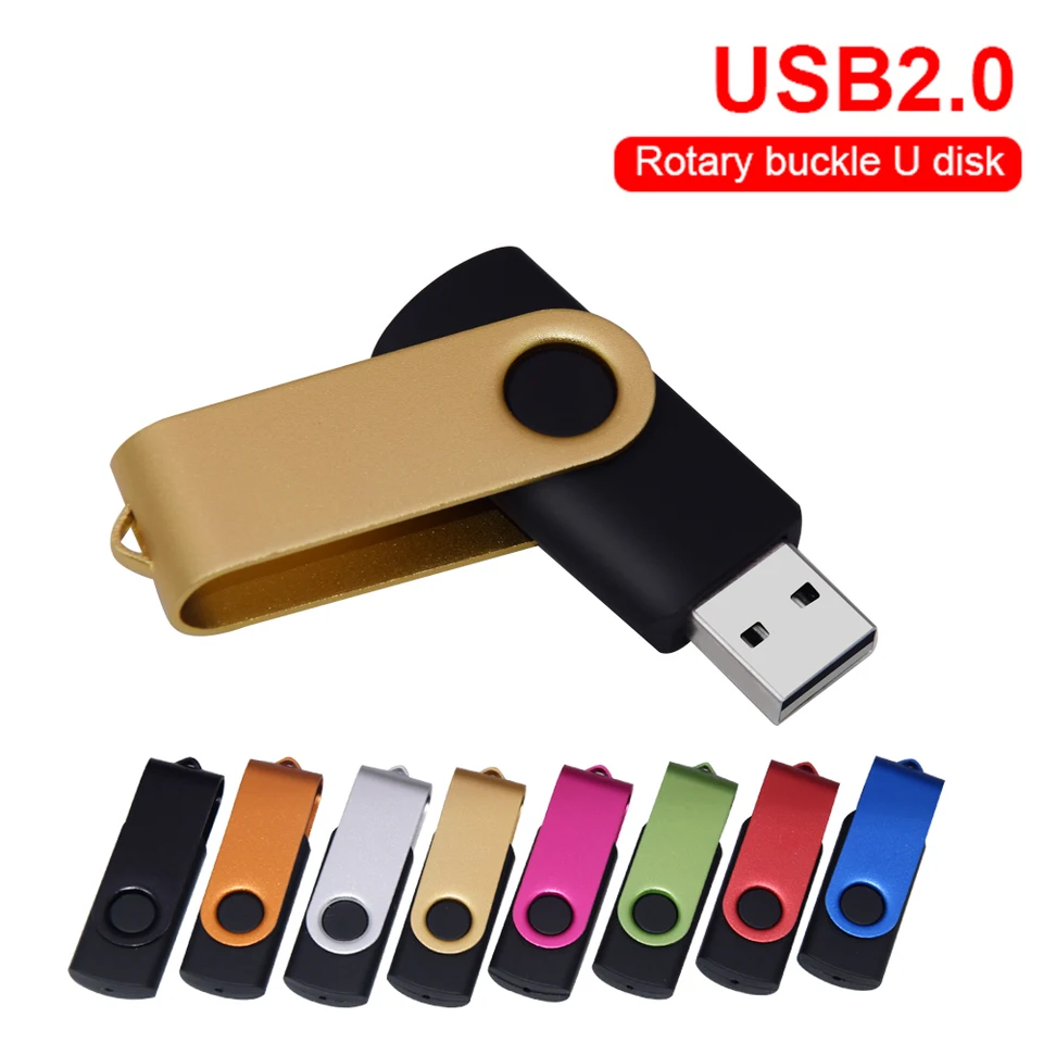 Pen Drive USB 2.0 Girevole Swivel - Capacità Da 128 MB A 32 GB - Memoria Flash Impermeabile