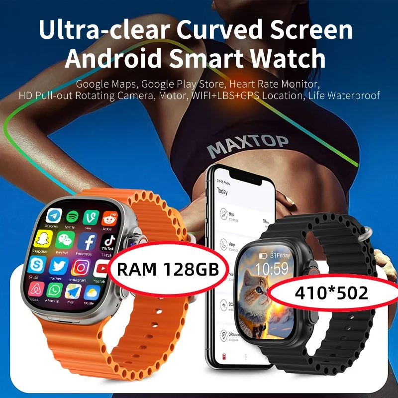 S9 Ultra Smart Watch 4G Android Smartwatch With Rotating Camera 4G