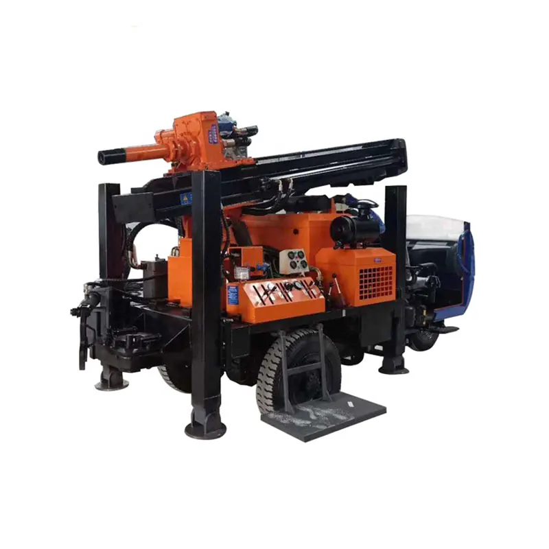 Three Wheel Truck Mounted Water Well Drilling Rig Efficiently Fully Hydraulic Tricycle Drilling Machine Rig Rotar 5