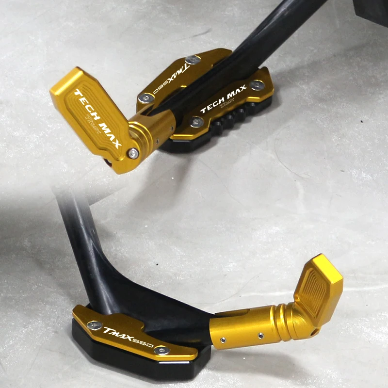 Plaque D’extension Pour Béquille Latérale Moto Yamaha TMAX 560 / Tech Max 2020-2025 - Noir Et Autres Coloris